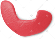 3D Red smiling mouth Illustration in PNG, SVG