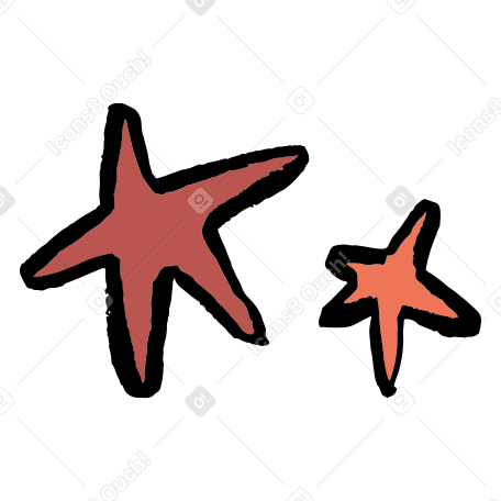 Две звезды в PNG, SVG