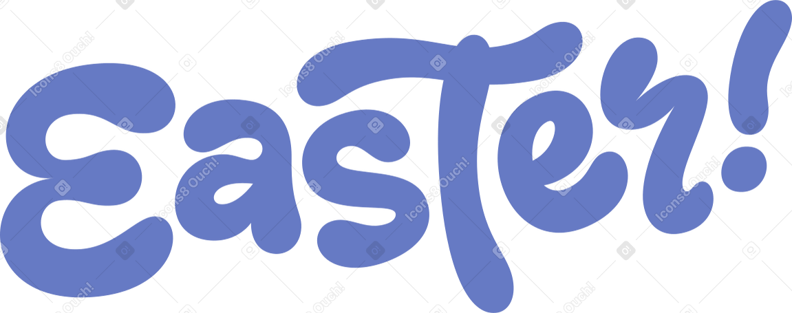 lettering easter! text PNG, SVG
