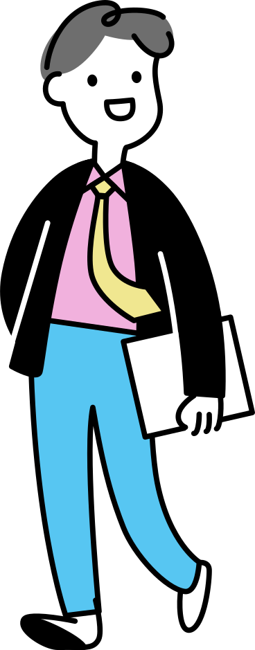Junger mann im anzug mit aktentasche PNG, SVG