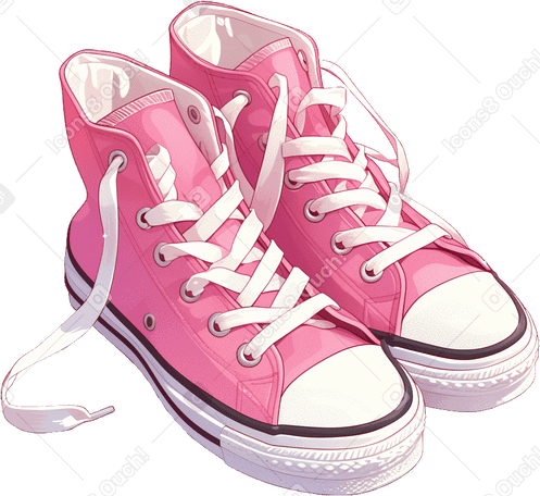 pink sneakers PNG, SVG