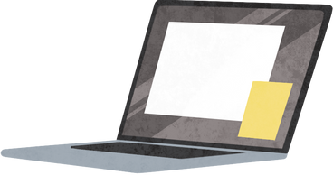 laptop with windows on screen PNG, SVG