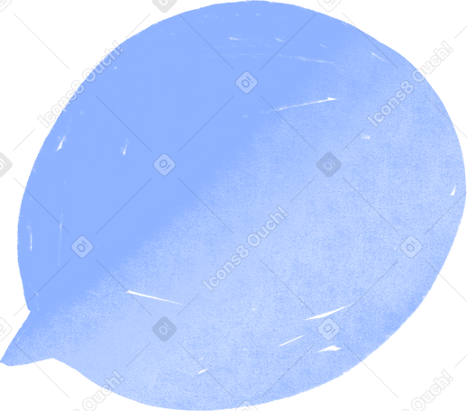 blue speech bubble with white texture PNG, SVG