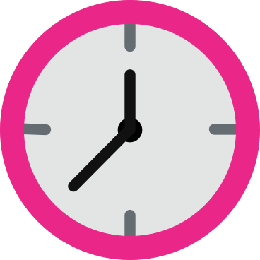 pink round clock PNG, SVG