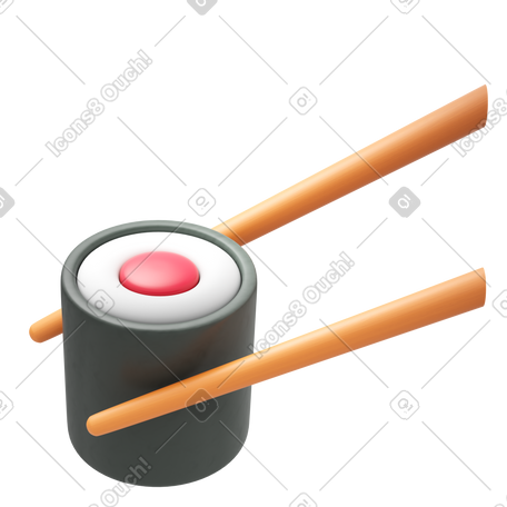 3D sushi PNG, SVG