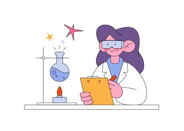 Scientist performing chemical experiment PNG, SVG