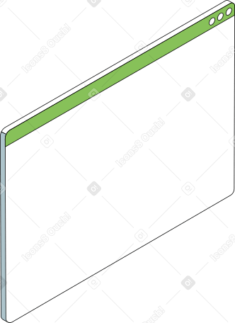 browser window green Illustration in PNG, SVG