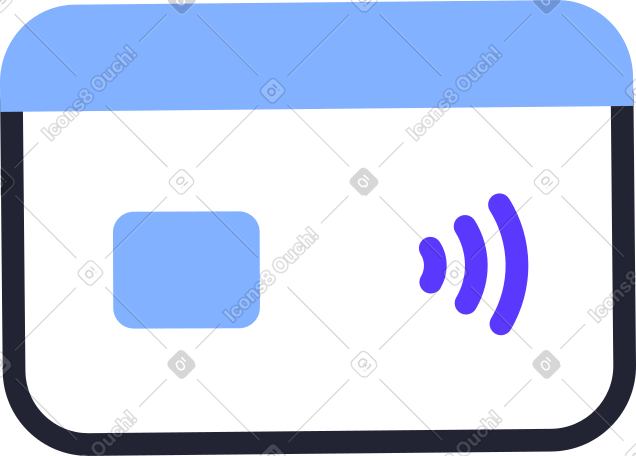 bank card with icon wi-fi PNG, SVG