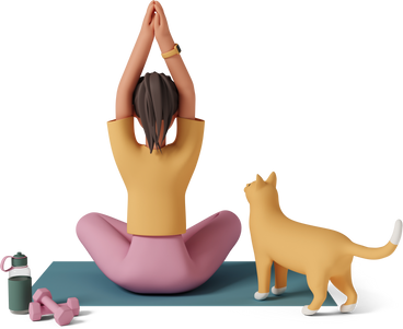 young woman does yoga в PNG, SVG