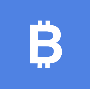 blue bitcoin sign PNG, SVG