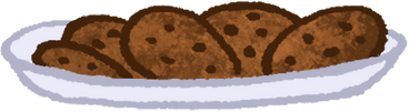 Plate with cookies в PNG, SVG