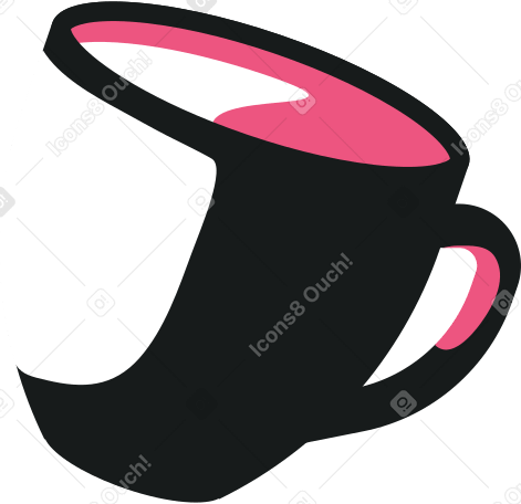 black coffee cup Illustration in PNG, SVG