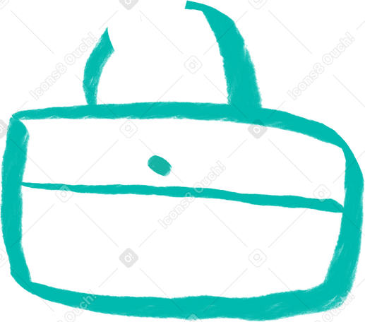 green handbag PNG, SVG