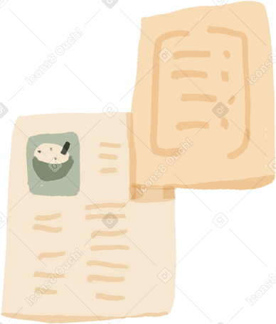 papers Illustration in PNG, SVG