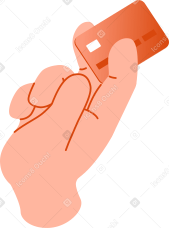 hand with bank card PNG, SVG