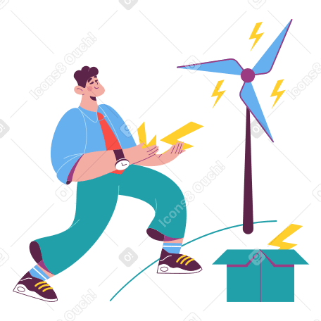 Saving energy Illustration in PNG, SVG