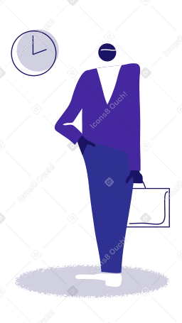 Office man Illustration in PNG, SVG