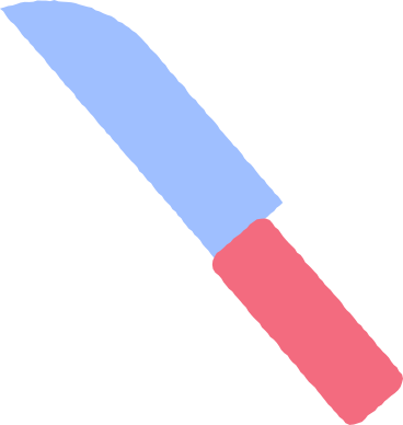 Rotes und blaues messer PNG, SVG