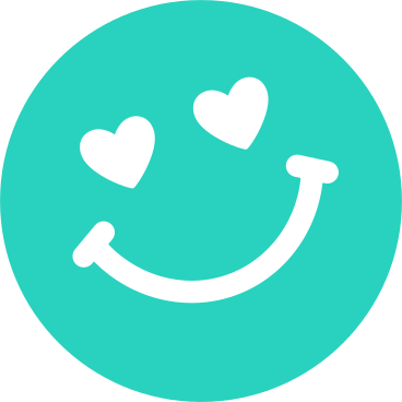 smile heart-eyes green PNG, SVG
