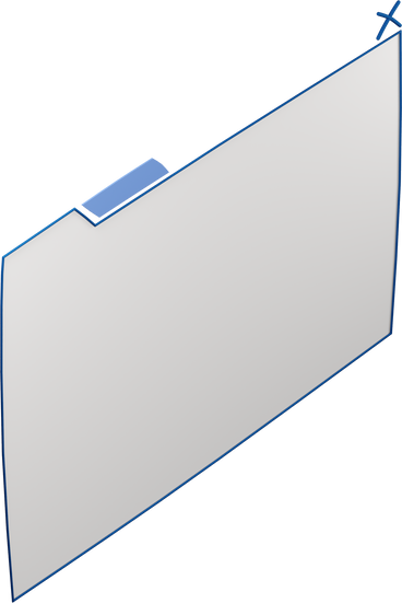 Three-quarter view of an empty browser window turned right PNG, SVG