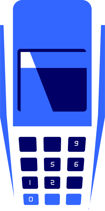 Payment terminal for bank cards PNG, SVG