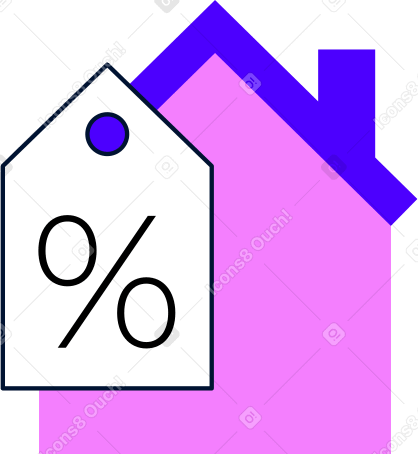 Значок для продажи дома в PNG, SVG