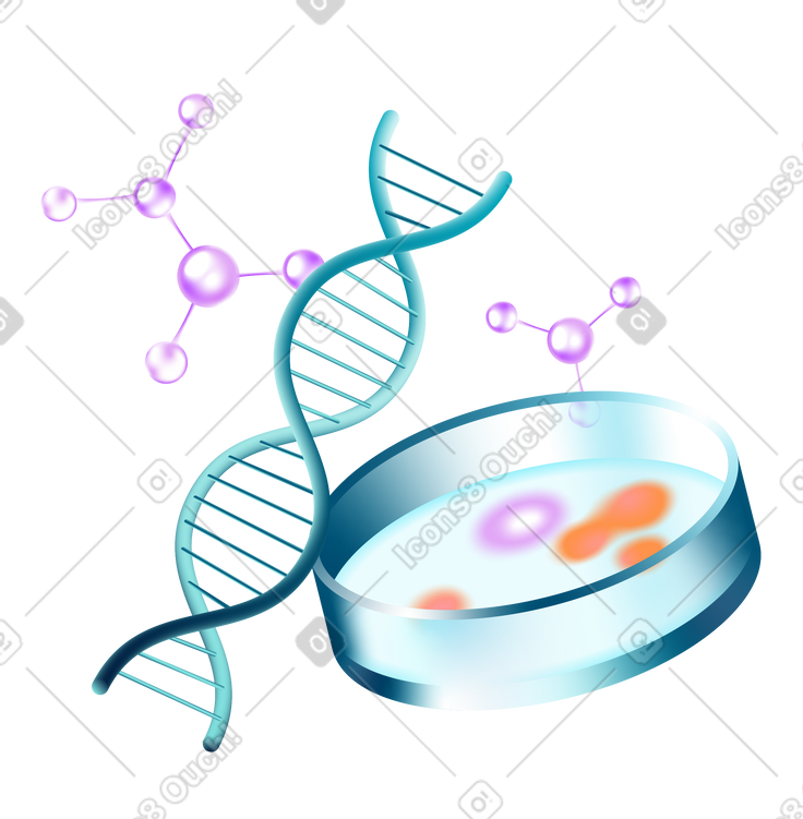 Biotech插图、图像，PNG、SVG格式。