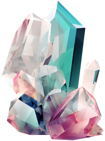 abstract crystal sculpture PNG, SVG