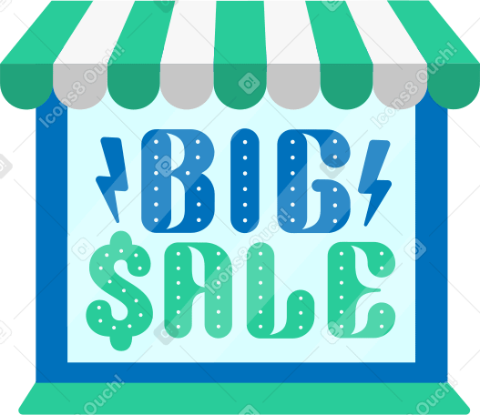 lettering big sale store Illustration in PNG, SVG