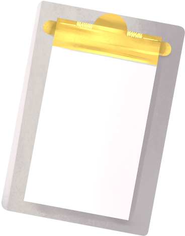 tablet with gold clip PNG, SVG
