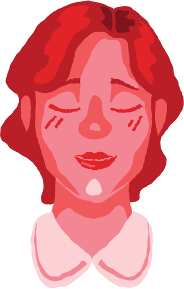 Голова женщины с закрытыми глазами в PNG, SVG