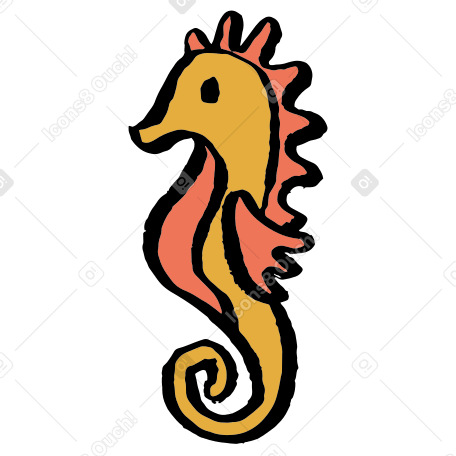 sea​ horse Illustration in PNG, SVG