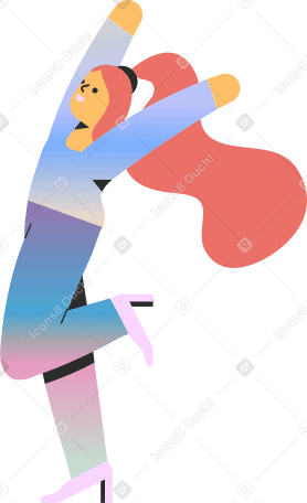 dancing woman Illustration in PNG, SVG