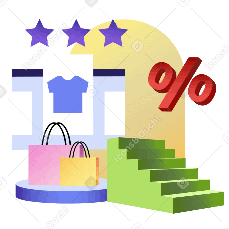 Shopping for clothes online with discount PNG, SVG