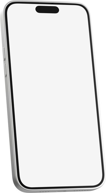 smartphone with blank screen turned right PNG, SVG