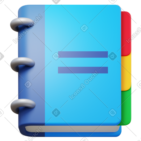 3D copybook PNG, SVG