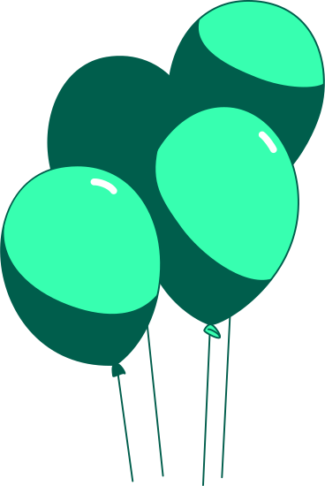 Надувные шарики в PNG, SVG
