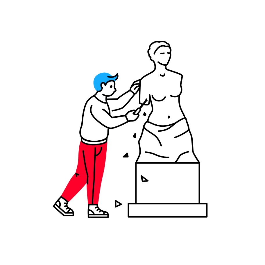 The sculptor Illustration in PNG, SVG