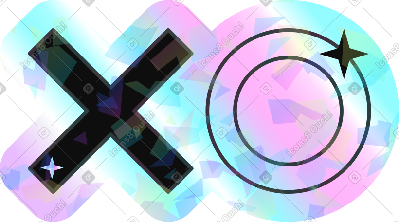 Zeros and crosses PNG, SVG