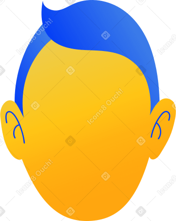 head Illustration in PNG, SVG