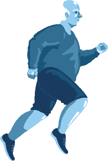 old man running PNG, SVG
