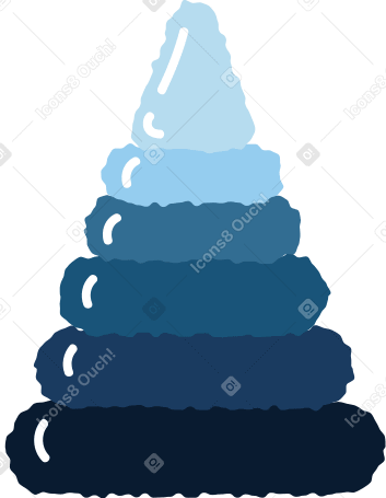 blue pyramid toy PNG, SVG
