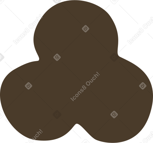 brown trefoil Illustration in PNG, SVG