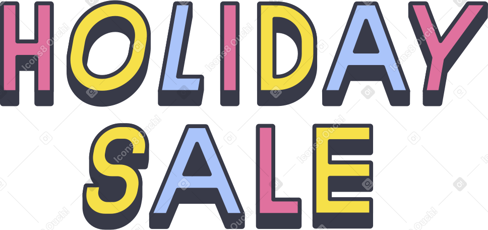 надпись праздничная распродажа в PNG, SVG