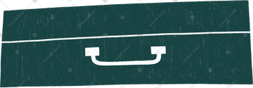 Dark green suitcase PNG, SVG