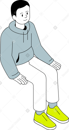 man is sitting Illustration in PNG, SVG