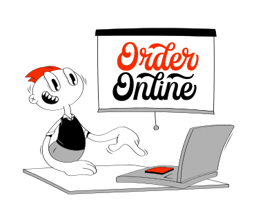Lettering order online con l'uomo che acquista online PNG, SVG