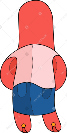child back girl stand PNG, SVG