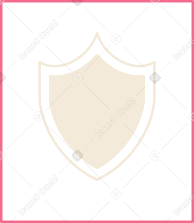 protective shield in a frame PNG, SVG