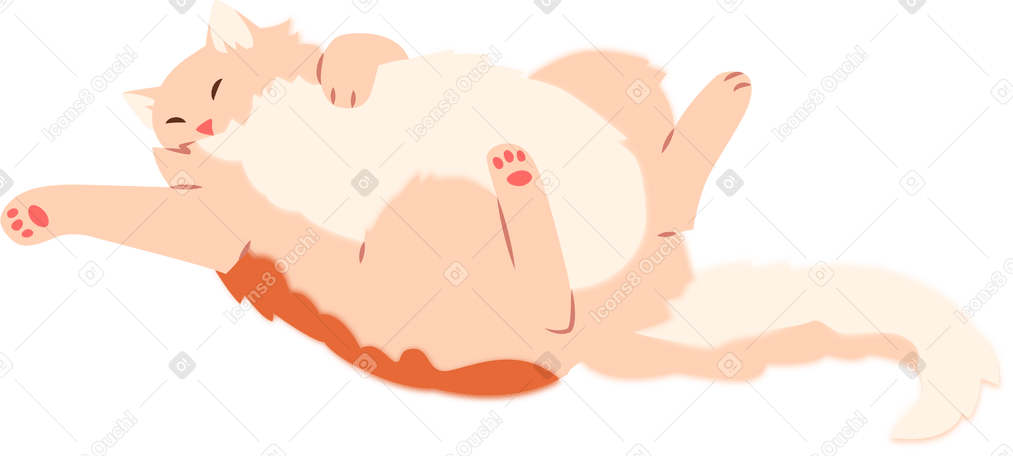 Gato deitado PNG, SVG